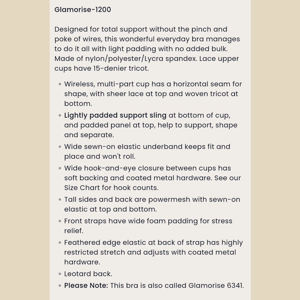 Sz 54C Cafe Glamorise MagicLift Front-Closure Support Bra - Picture 6 of 7